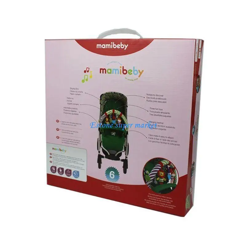 090B lit bébé autour poussette, berceau pare-chocs, Clip avec hochet Animal, jouets suspendus pour 0 à 24