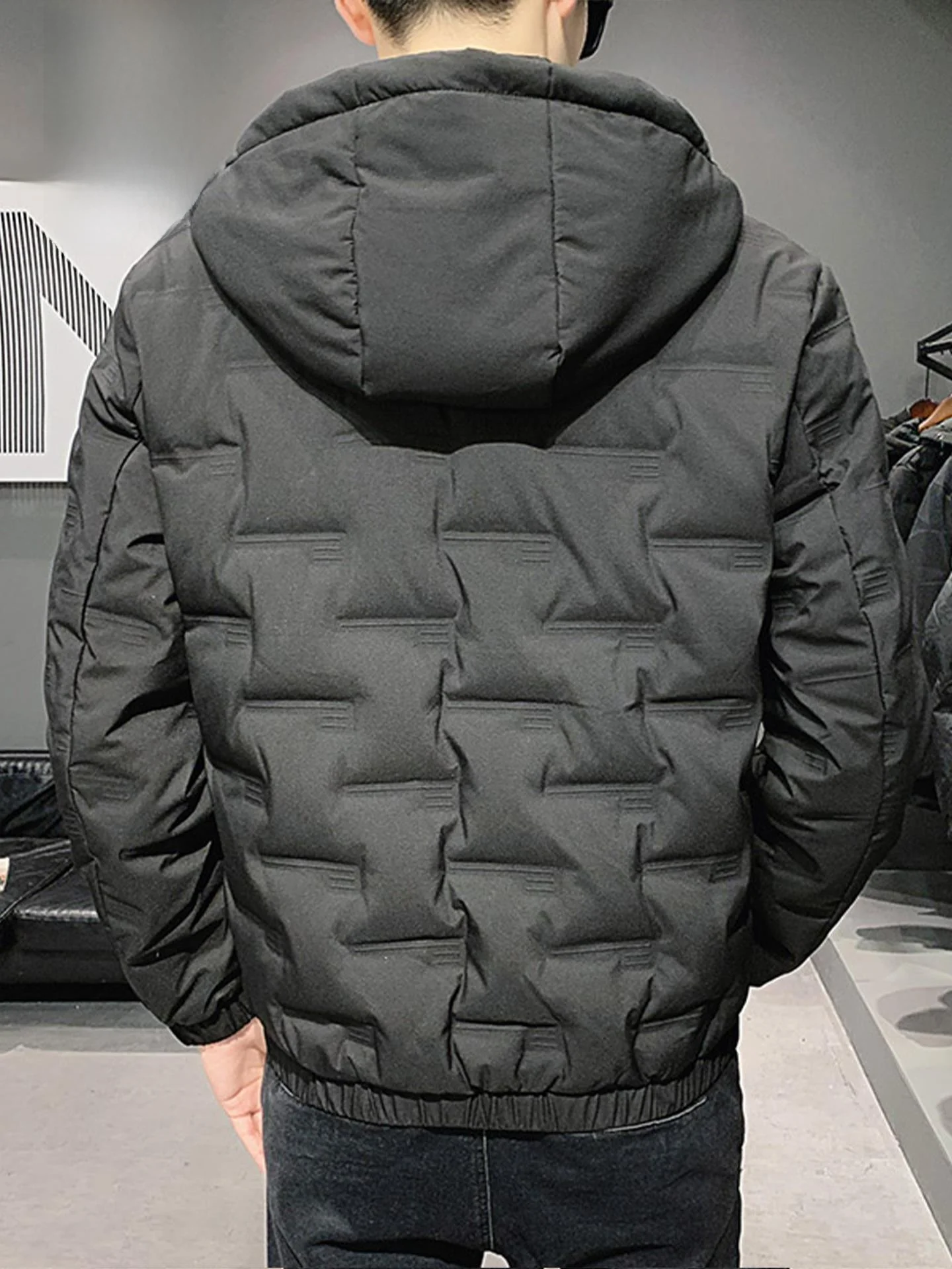 

Casual Men's down Jaet 2025 New Winter ort Thin Thi Versatile Winter Clothes Trendy Polyester Fiber 00% Warmth Windproof