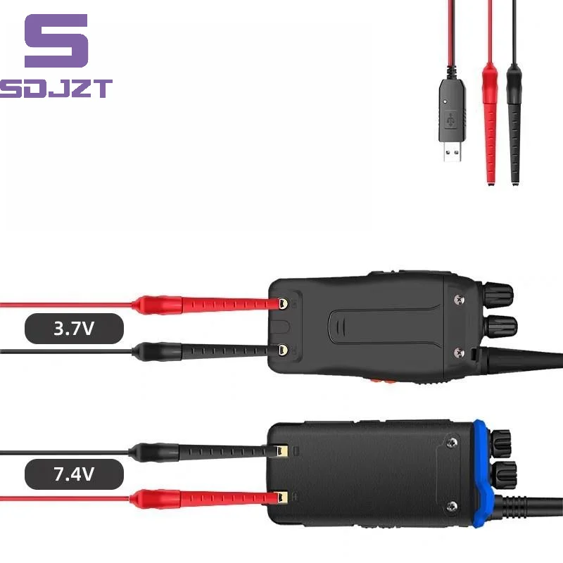 1Pcs USB Charger Cable Universal Power Cord For Two Way Radio With Indicator Light Accessory