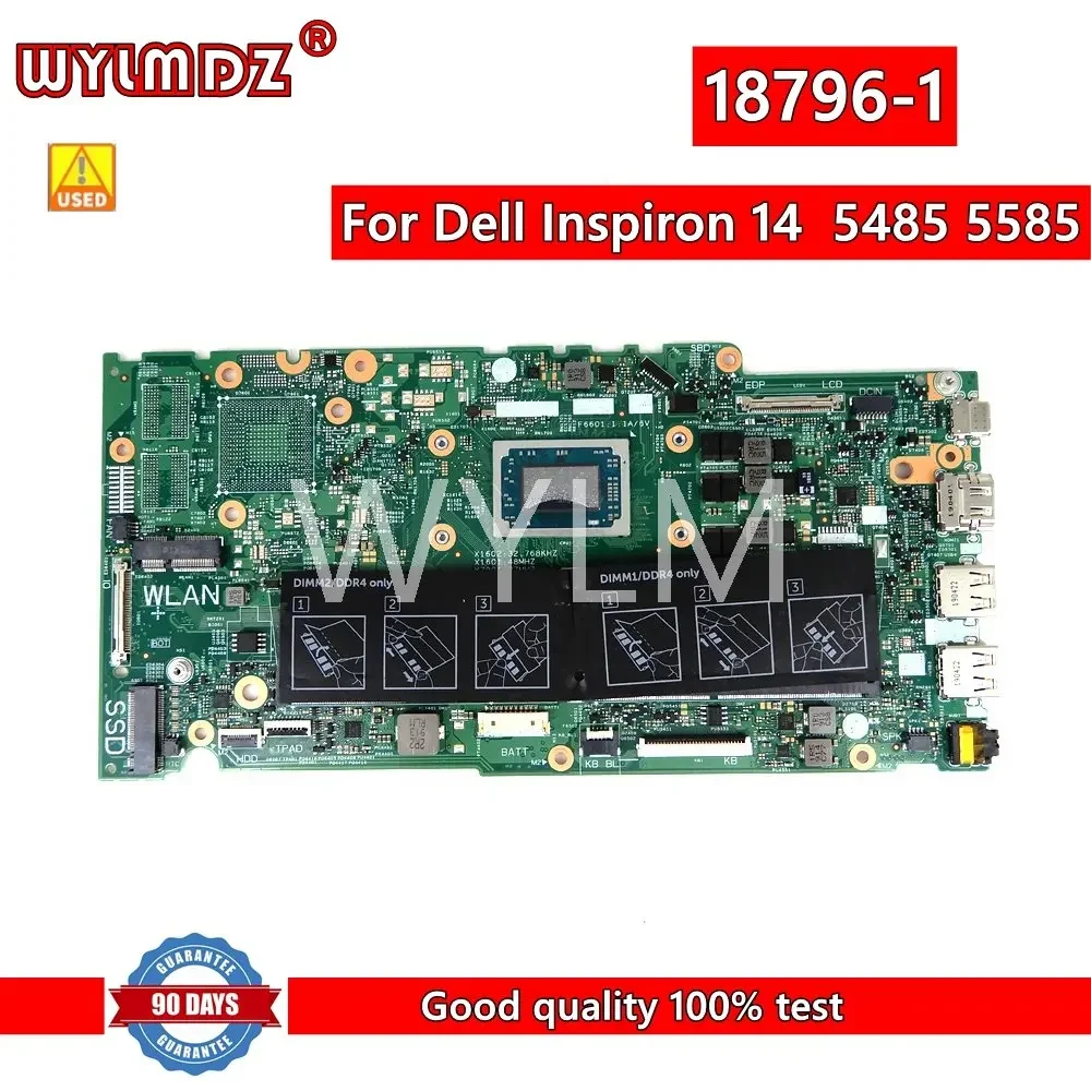 18796-1 18796-2 Ryzen 3500 / R7 3700 CPU Mainboard  For Dell Inspiron 14  5485 5585 Laptop Motherboard  CN 0FNM6F/ 06KD8J