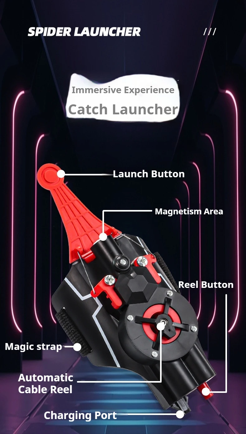 Neue Spider-Man Spinnennetz-Launcher Spielzeuge Spiderman Netz-Shooter Cosplay Modell ML Legends Webshooter Handschuhe Zubehör Geschenk für Kinder – Detail 9