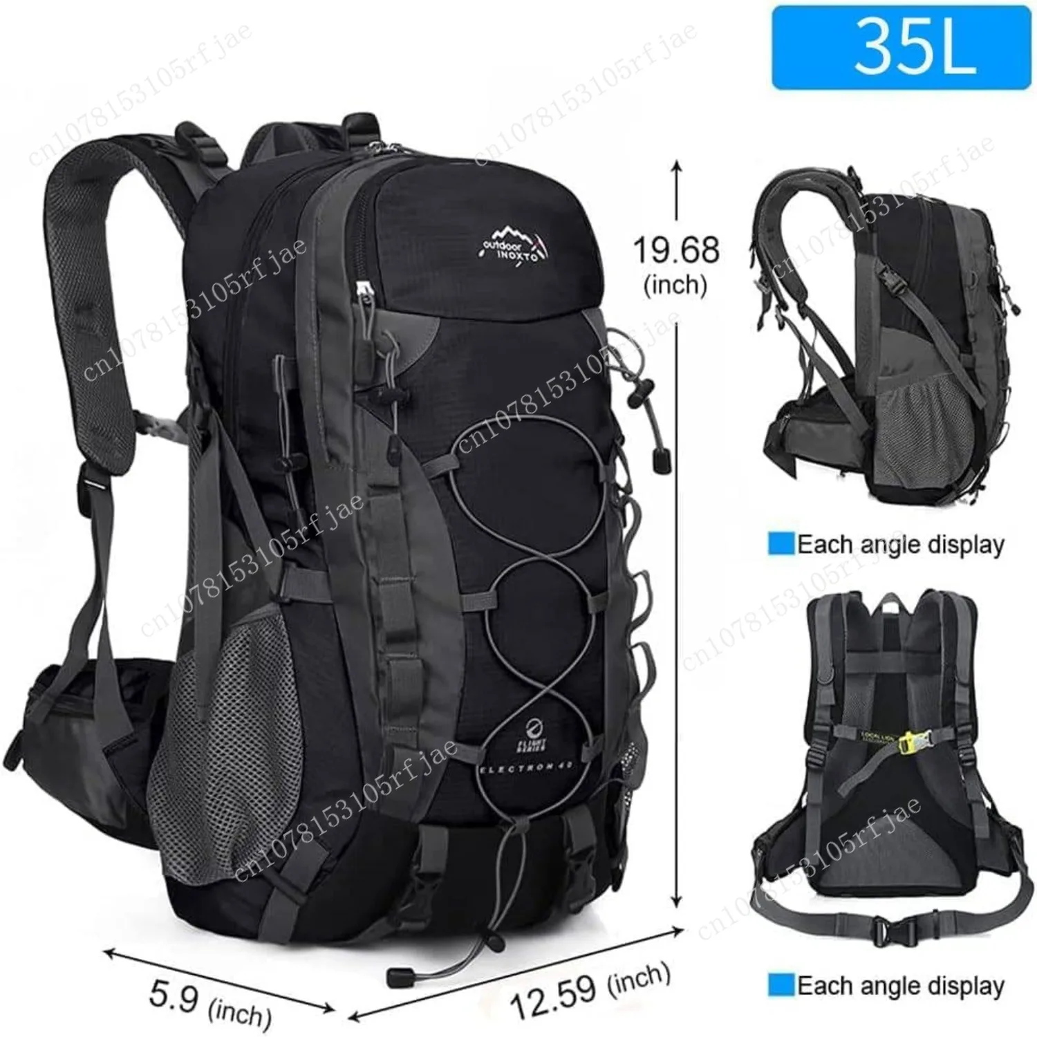 INOXTO lightweight Hiking Backpack 35L/40L Hiking Daypack with Waterproof Rain Cover for Travel Camping Outdoor Men and Women