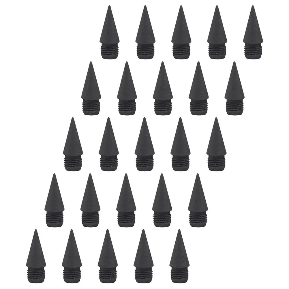 25 قطعة من رؤوس الرصاص، عبوات كتابة سلسة للطلاب والفنانين، نصائح بديلة محمولة، مستلزمات أقلام رصاص دائمة