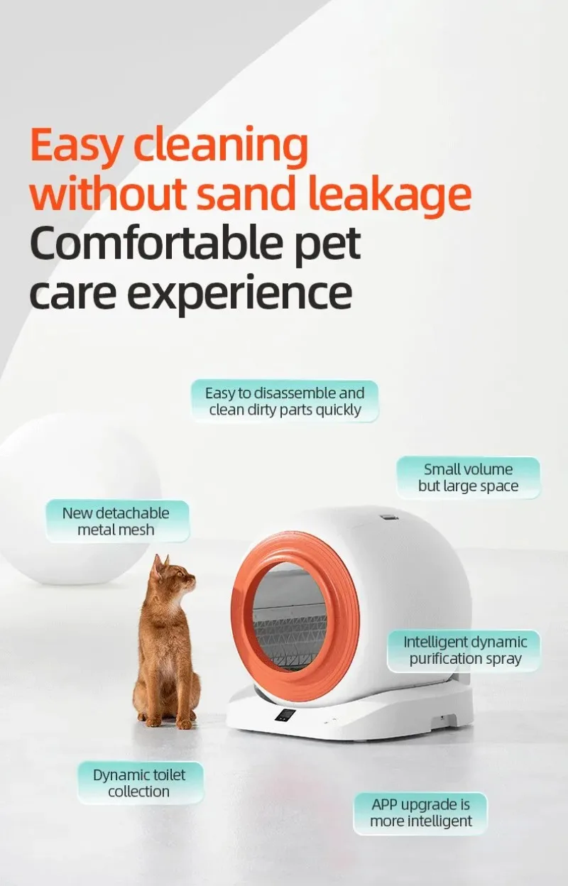 

【Brand New】 Smart Automatic Toilet 65L Large Capacity Self-Cleaning Box APP Controlled With Tofu Bentonite Clay M