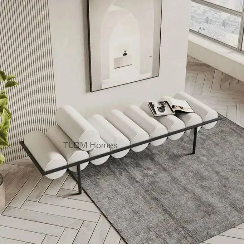 الفاخرة الأحذية تغيير البراز المنزل الحديد المطاوع السرير البراز الإبداعية أثاث غرفة المعيشة أريكة مقعد مصمم العثمانيين j #1