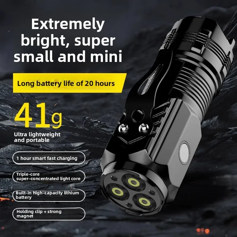 Rechargeable High-Brightness Flashlight with Long Battery Life, Portable and Durable Xenon LED Light for Outdoor Use