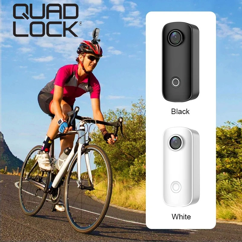 

QUAD LOCK Action Camera 4K EIS Cycling Monitoring Device 30M Waterproof 2.4G WiFi Sport Cam