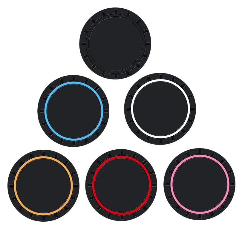 2Pcs Universal Car Cup Holder Coaster  Anti Slip Silicone Cup Mat Waterproof Auto Interior Accessories for Car SUV Truck