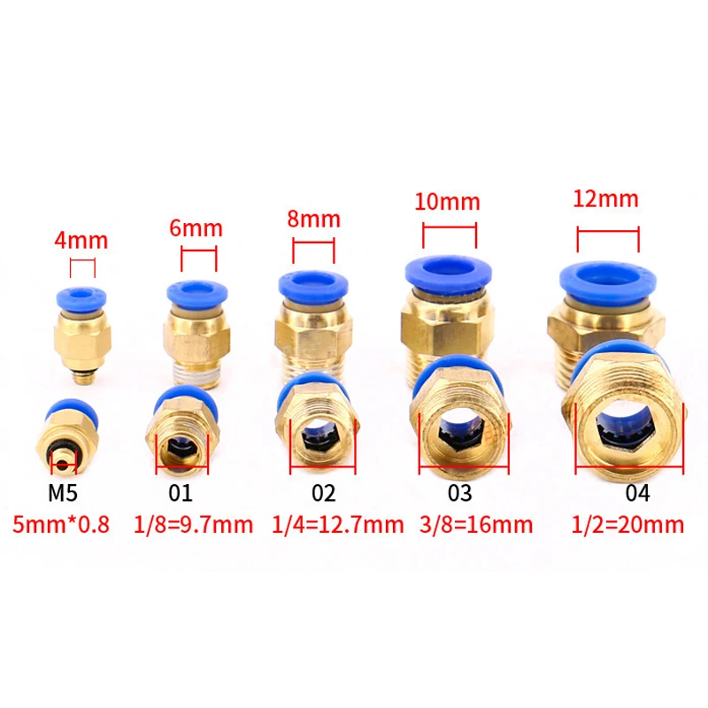 Pneumatic Quick Connector PC PCF PL PB PH PLF PX SL External Thread M5 1/8 \