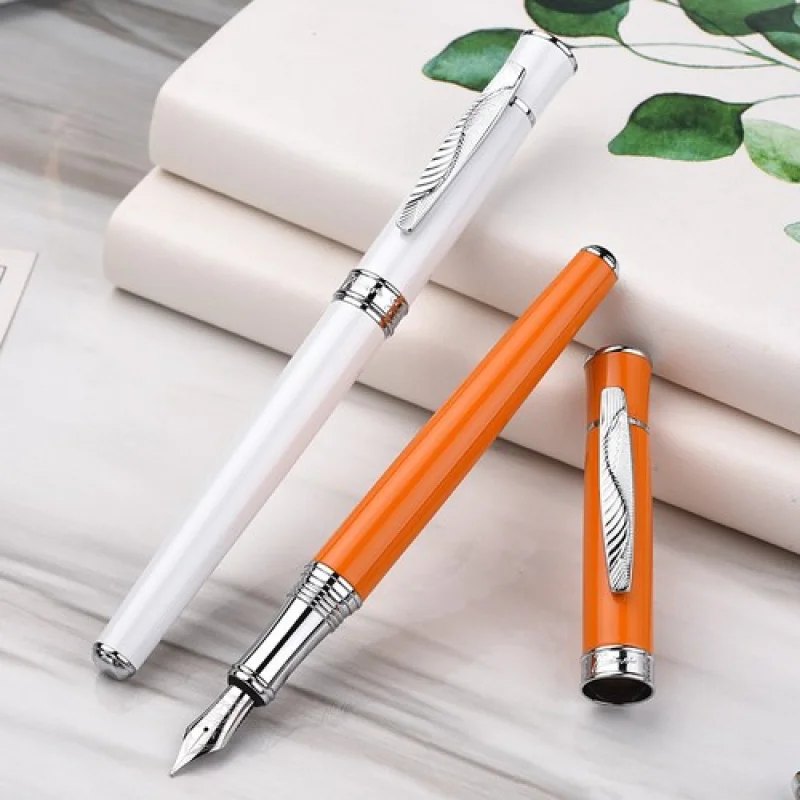 A+ Picasso 607 Bernal Metal Fountain Pen Unique Clip Fine Nib 0.5mm Ink Gift Pens