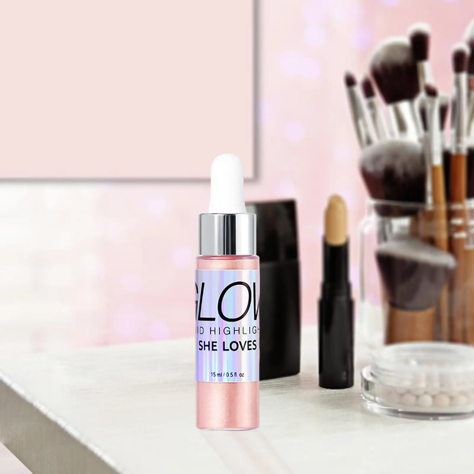 Easy to Apply Liquid Highlighter 15ml Glitter Face Cheekbone Body Contour for Makeup Bag Essentials