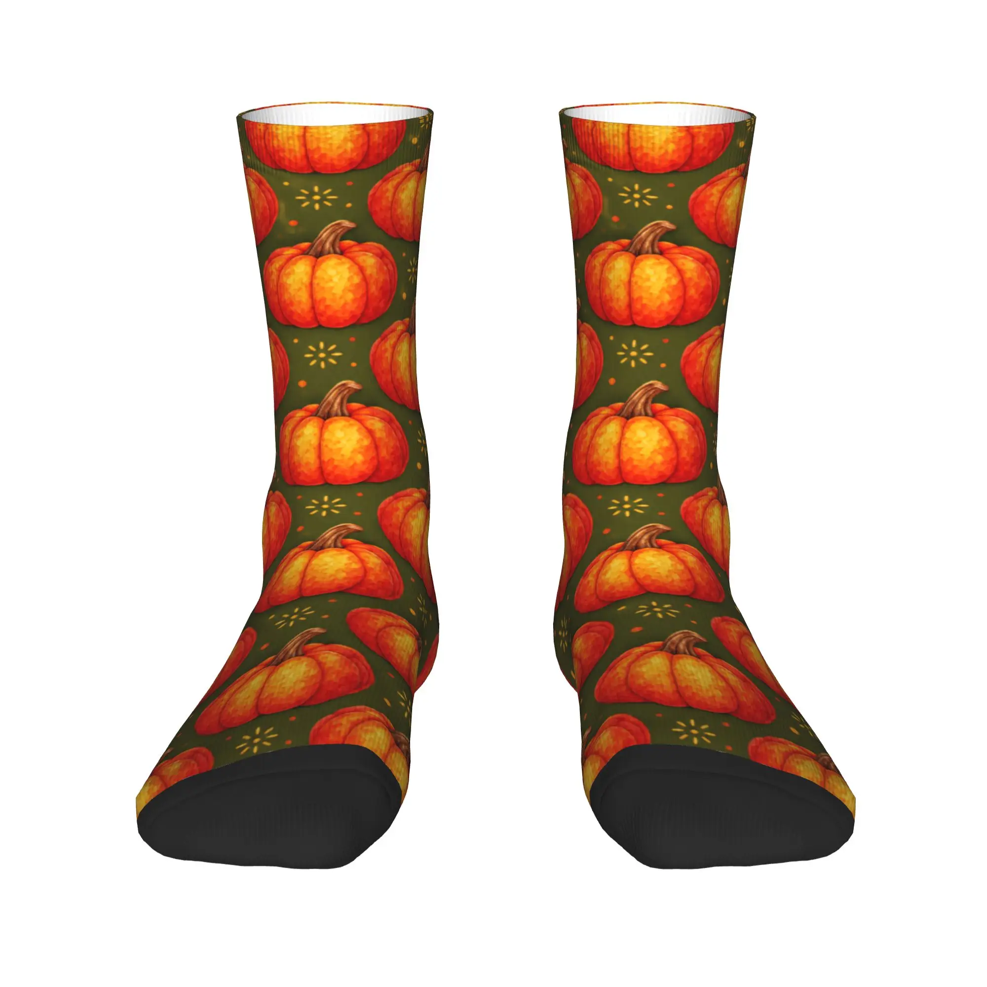 Halloween Tiny Pumpkin Print Dress Socks  Funny Stockings Men Warm Soft Cycling Socks Autumn Design Anti Bacterial Socks