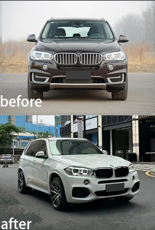 جودة عالية أفضل مادة PP M Tech Style المصد الأمامي والخلفي Assy لسيارات BMW X5 F15 2013-2018 طقم الجسم #5