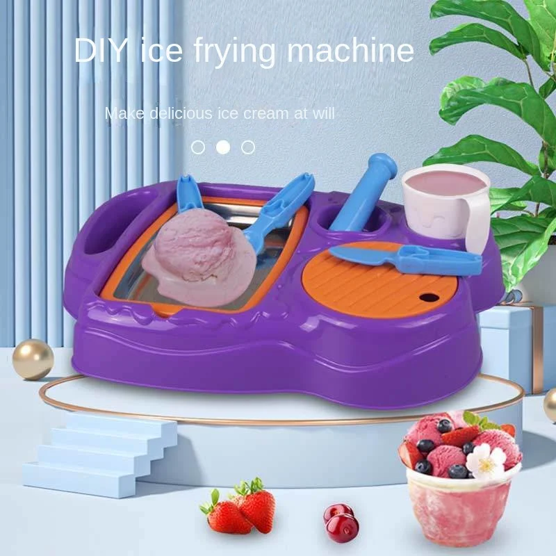

Fried Yogurt Machine Household Small Toys New Children's Ice Cream Homemade Fruit Ice Frying Machine
