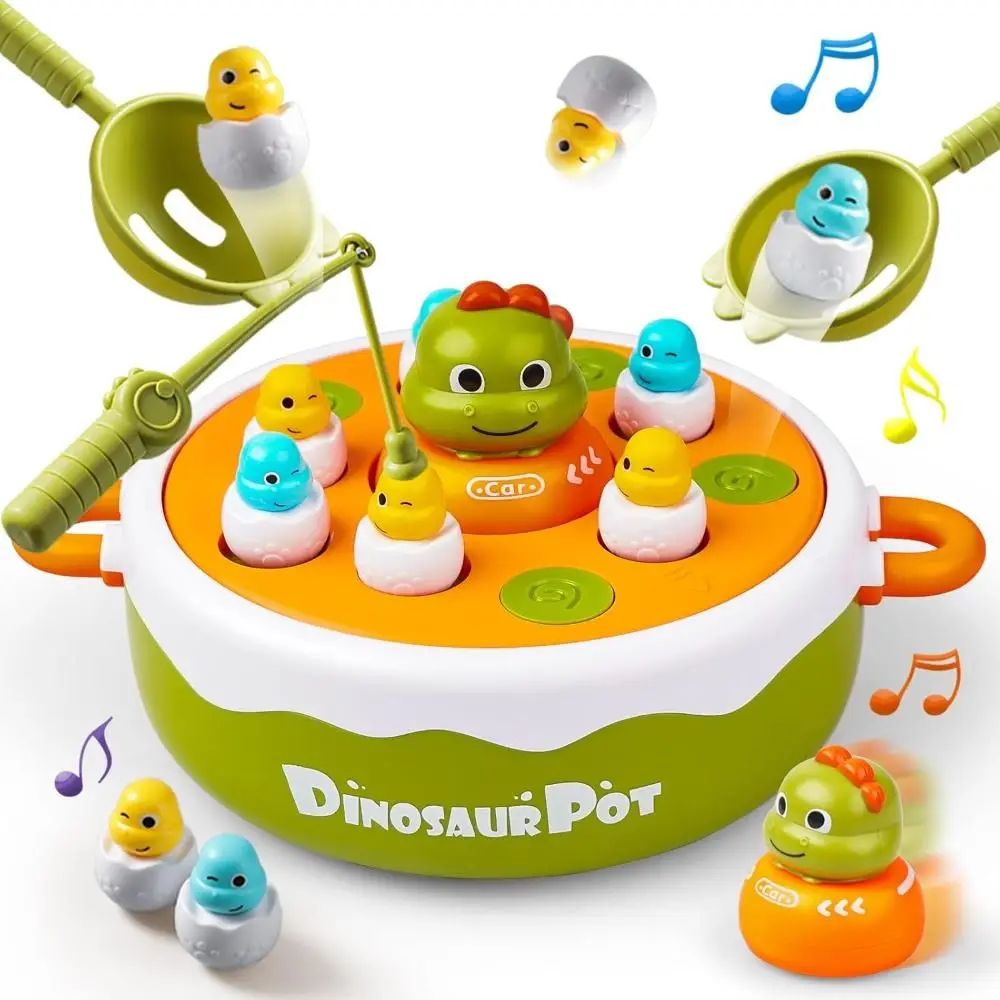 Dinosaur Pop Up Dinosaur Pop Up Board Games Magnetic Family Operation Magnetic Fishing Game 4 in 1 Tic Tac Toe Bowling