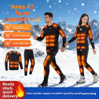 Plus Size Heating Thermal Underwear Set | Electric Heating Pants for Men Women Middle-aged Elderly Weight Gain - Winter Warm The