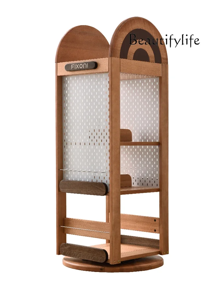 

large-capacity storage display cabinet Reading picture book rack bookshelf 360-degree bookcase Living room floor-to-ceiling