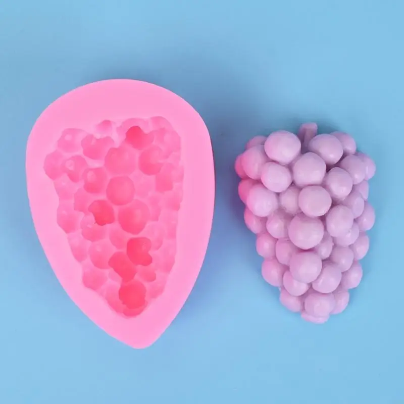 Uvas moldadas forma molde fruta molde silicone fofo para bolo bolo diy bolo capa soop ornament, resina