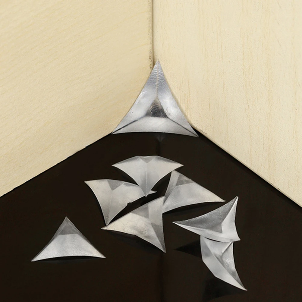 400Pcs Stair Corner Dust Guards Triangle Shape Protective Edging for Drawer Furniture Cabinet Closet Wall Safety