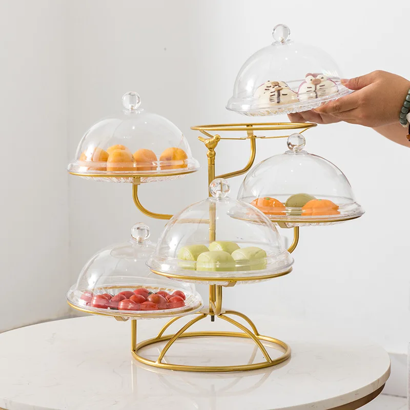 

New Afternoon Tea Used Snacks Plate Dessert Stand Nordic Luxury 2 Tier 3 Tier Cupcake Stand Metal Acrylic Cake Stand for Sale