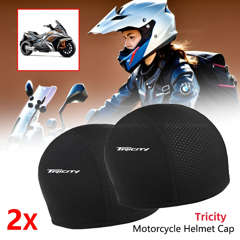 For Yamaha Tricity 300 125 155 2018 2019 Motorcycle Balaclavas Helmet Inner Sweat Wicking Hat for Men Women Sports Hat Caps