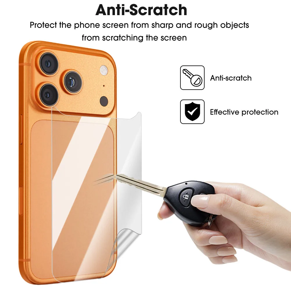 1/5 قطعة آيفون 17 عودة هيدروجيل فيلم آيفون 17 الهواء برو ماكس لينة المضادة للخدش واضح حامي الشاشة آيفون 17Air 17PM