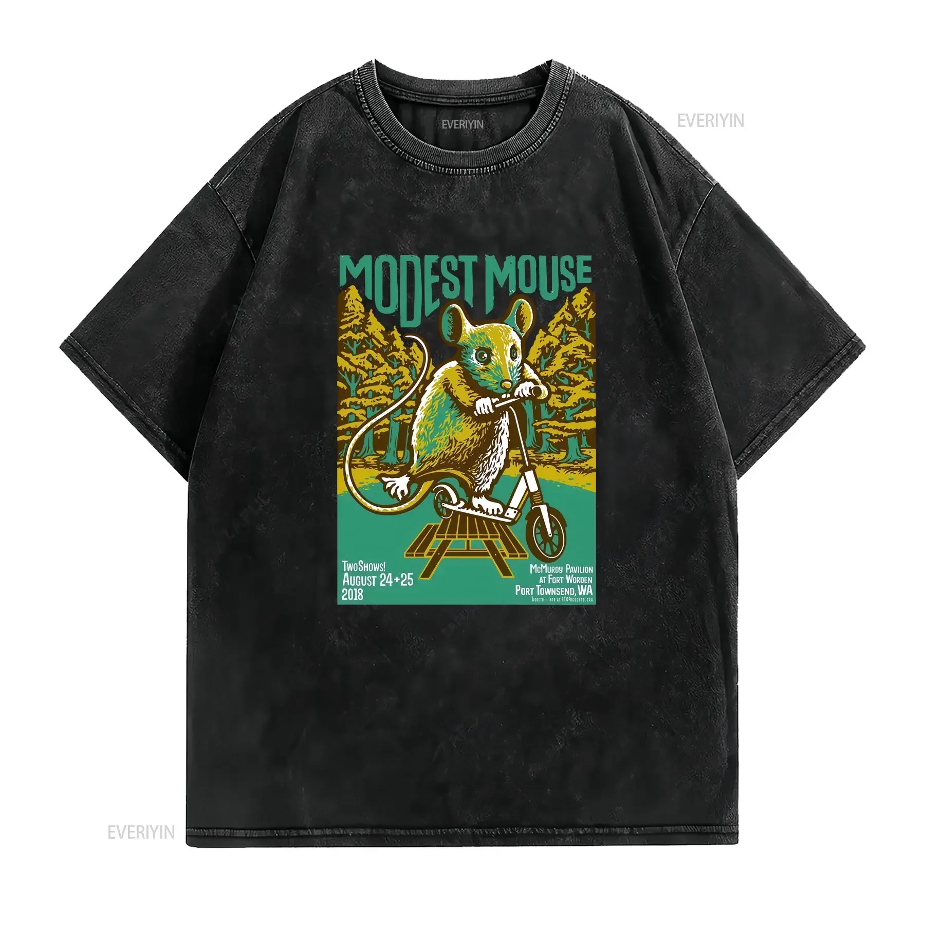 new Modest mouse RaT T Shirt  Cotton White S 234XL E422 vintage Washed Top For Everyday Wear Breathable Soft Stretched