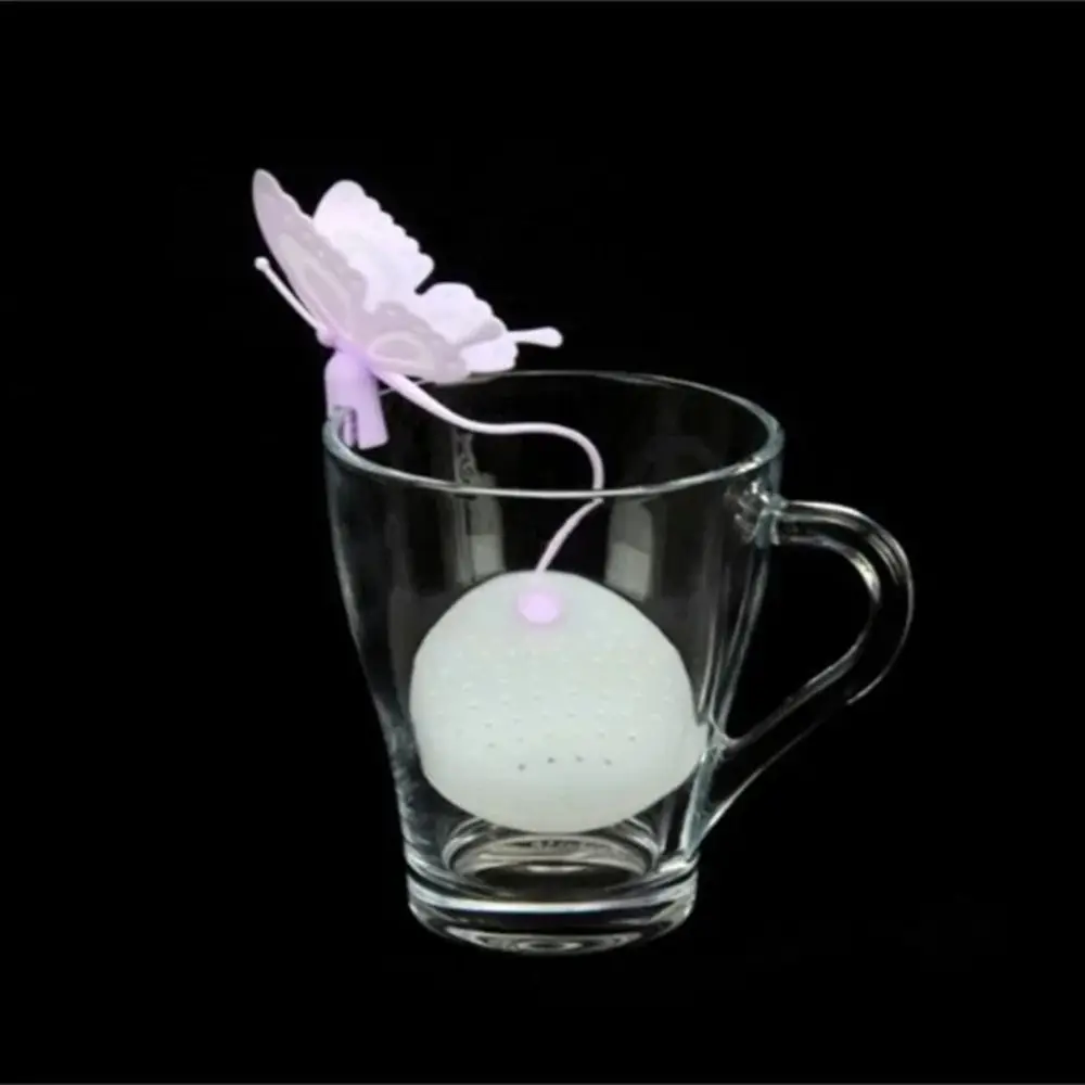 Silicone Material Butterfly Tea Bags Butterfly Shape Filter Function Silicone Filter Infuser Cute Design Reusable Coffee Filter
