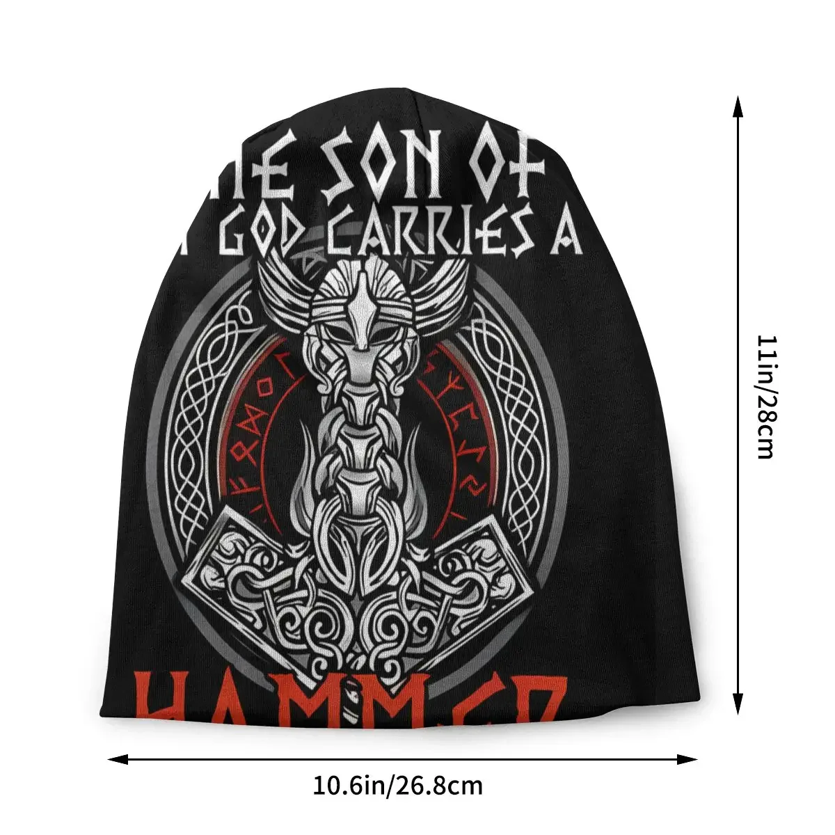 The Son Of My God Hammer Bonnet Homme Autumn Spring Thin Skullies Beanies Mythology Caps For Men Women Style Hats