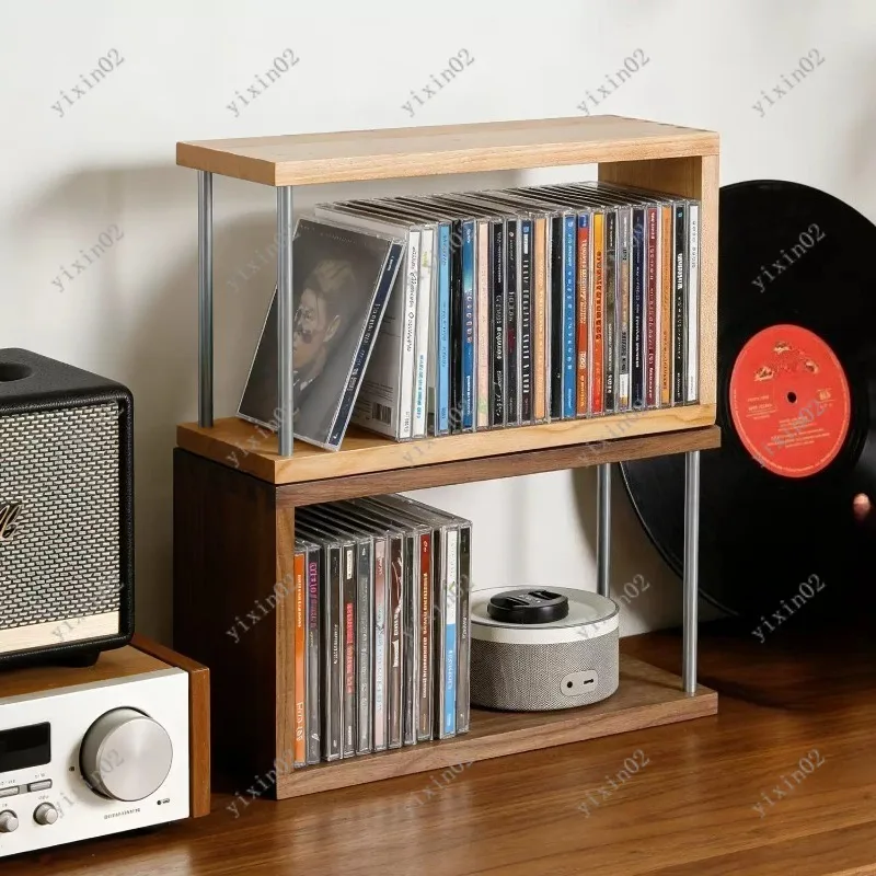 

Деревянная подставка для CD-дисков, настольный органайзер для хранения DVD-дисков
