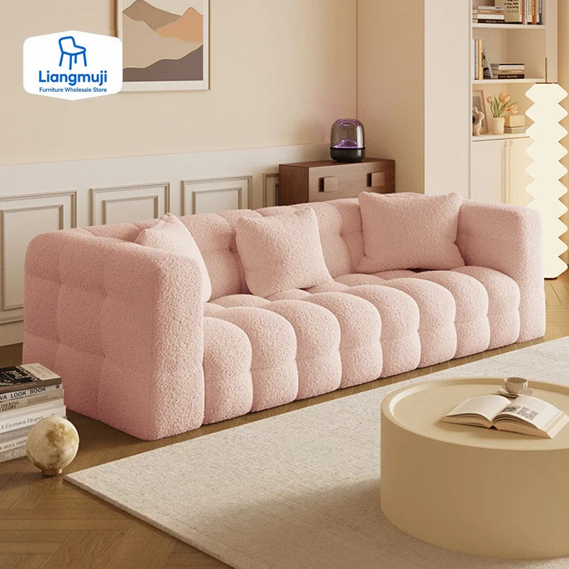 

Europe Wood Living Room Sofa Luxury Backdrop Double Nordic Armchair Sofa Puff Modern Elegant Woonkamer Banken Home Furniture
