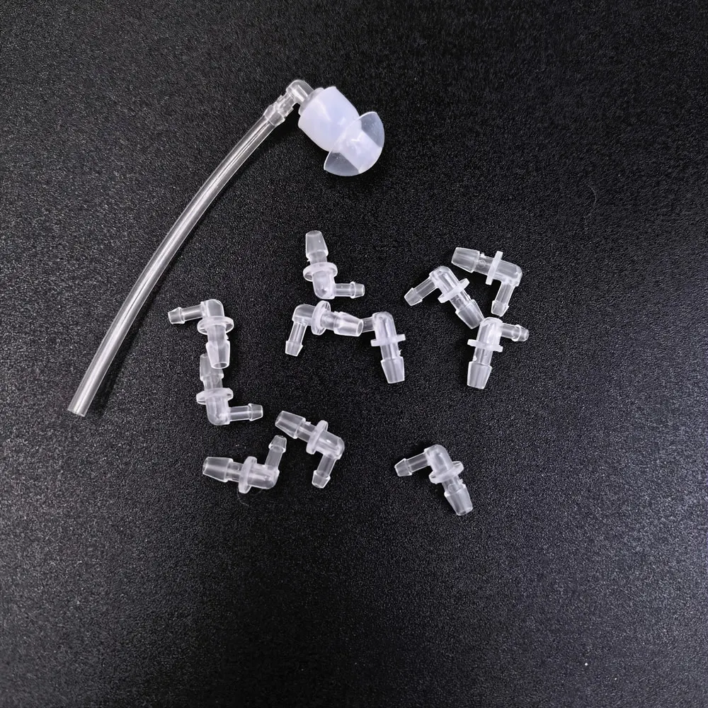 100 Stück Silikon-Ohrstöpsel-Verbinder mit Winkelstück für BTE-Hörgeräte, Ohrstöpsel-Verbindung mit Schlauch, Walkie-Talkie-Luftkanal-Kopfhörer – Detail 3