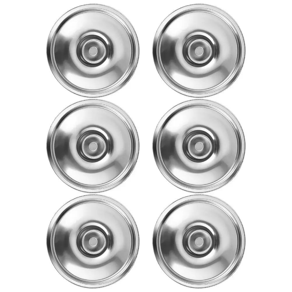 Juego de 6 Tapas de Acero Inoxidable para Ollas Pequeñas, Woks, Tazones para Sazonar, Cocinar y Cocinar al Vapor, 5.5 Pulgadas, Universales