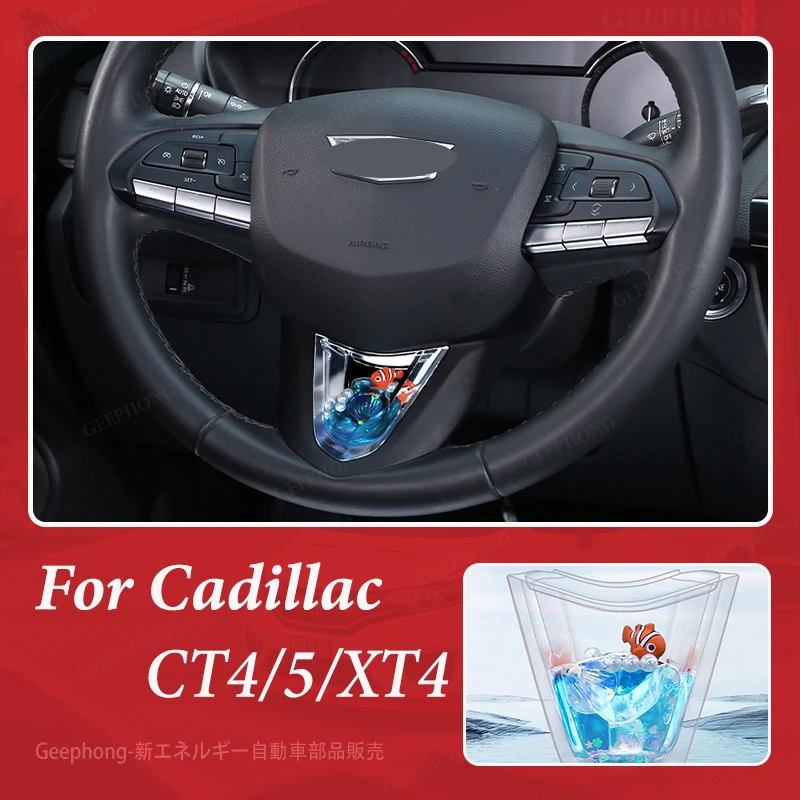 For Cadillac CT4 CT5 XT4 car accessories steering wheel protective cover interior decoration bling accessories center console