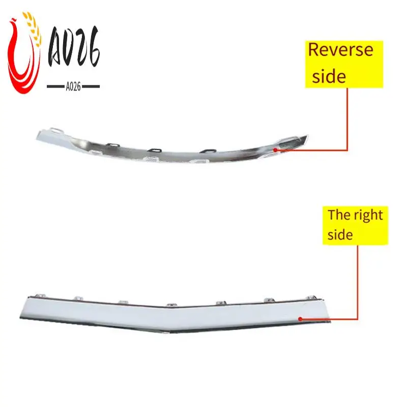 

A026-3Pcs Front Bumper Lower Lip Chrome Trim Strip For Benz CLS-Class W218 15-18 A2188851574 A2188851674 A2188851774