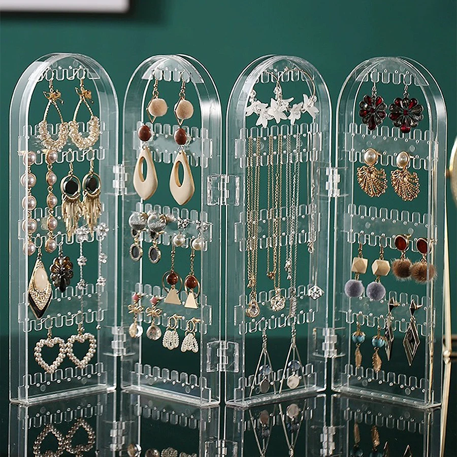 1Pc, 240-Hole Transparent Acrylic Jewelry Display Stand, Retail Store, Boutique, Small Business Storage, Jewelry Sales D