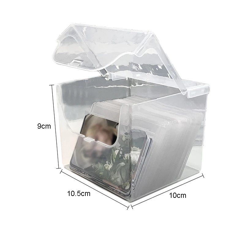 Desk Storage Organizer Classification Box Stationery Photocards Storage Box Transparent Stickers Korea Idol Card Holder