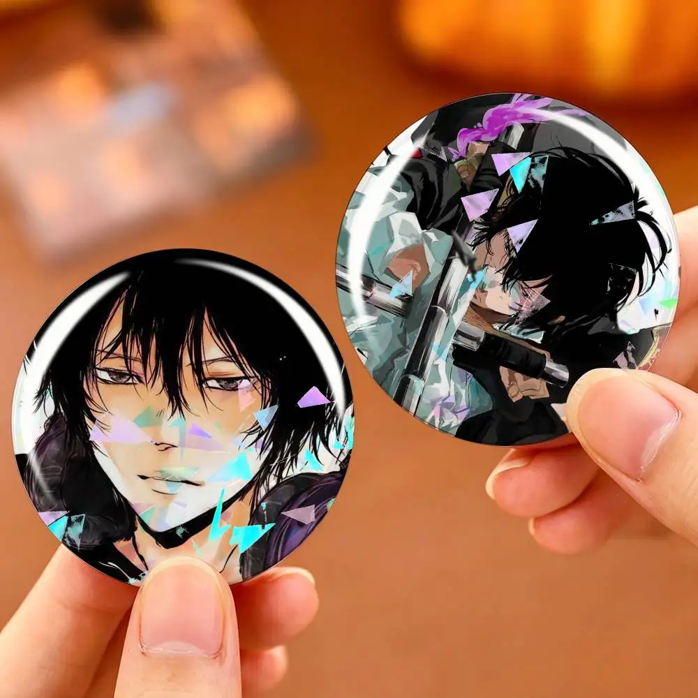 H-HITMAN R-REBORN Hibari K-Kyoya Anime Badges Creative Tinplate Round Button PinsBrooch Badge Clothes Backpack Custom