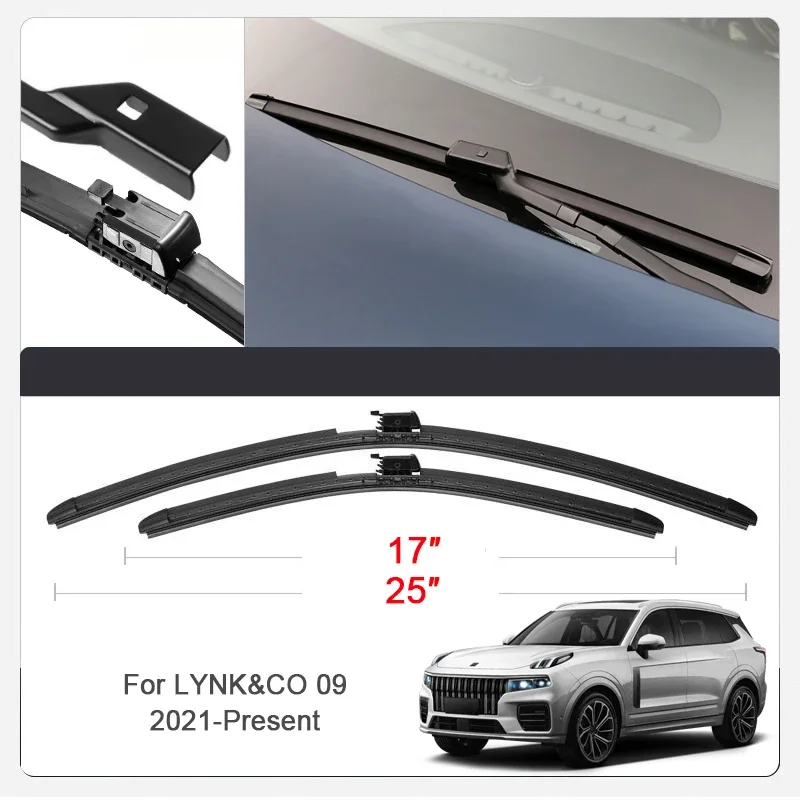 

2PCS Car Blade Front Windshield Rubber With Water Spray Wiper For LYNK CO 09 Blades Accessories