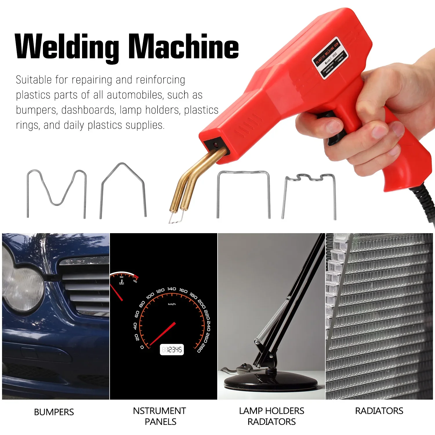 Soudeurs Pratiques  Plastique de Réparation de Voiture, Outils  Garage, Agrafeuse à Chaud, Appareil