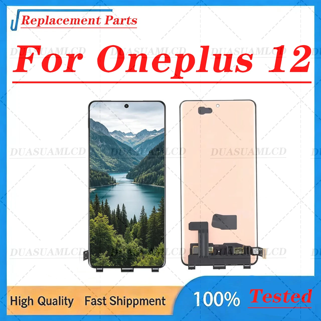 for OnePlus12 LCD Display Original OnePlus 12 6.82 inch 120Hz 2K Display with AMOLED Screen with Fingerprint. Replacement Parts