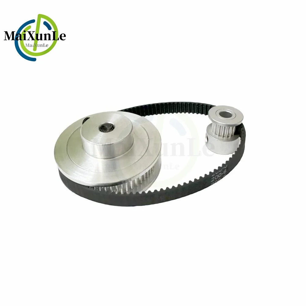 3D Printer Accessories 2GT Timing Belt Pulley GT2 20T+60T Reduction 3:1/1:3 Pulley Kit  Bore 5~15mm Belt Width 15mm