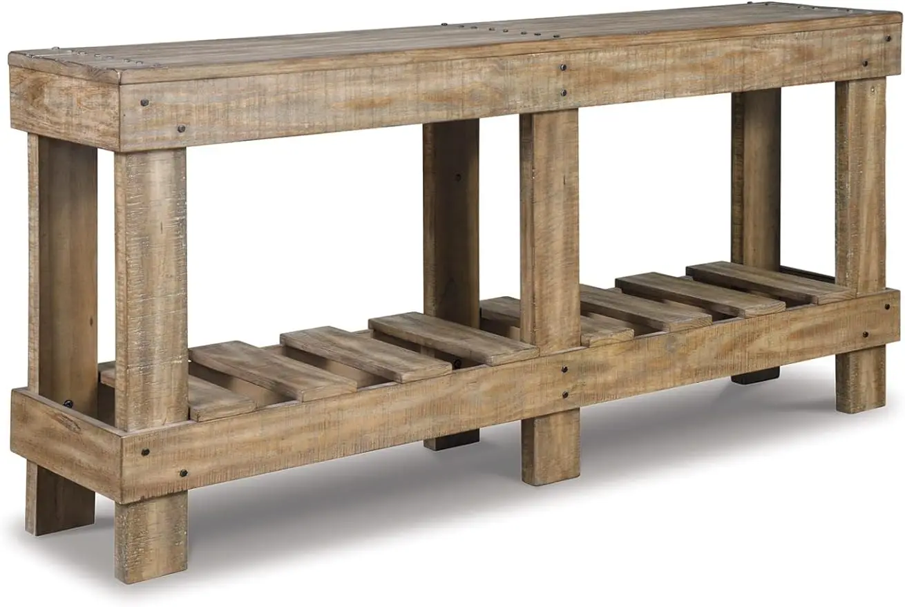 

Design by Ashley Susandeer Rustic Farmhouse Console Sofa Table, Brown