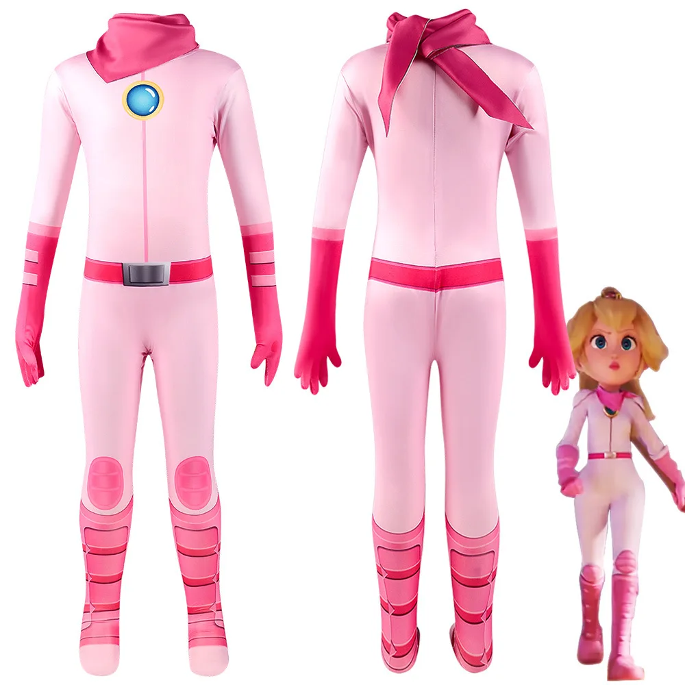 Anime Peach Princess Cosplay Costume Girls Jumpsuit Suits Outfit Uniform Halloween Carnival Party Role Play Clothes