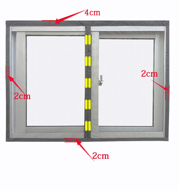 Customized magnetic mosquito screen window,encrypted mosquito screen window,fly and insect proof,simple invisible screen curtain