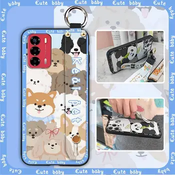 ZTE 블레이드 V40 Vita/A72 휴대폰 케이스, 귀여운 휴대폰 케이스, 휴대폰 파우치, 손목 스트랩, 킥 스탠드 휴대폰 커버 