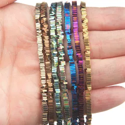 400PCS Hematite Square Spacer Beads DIY Jewelry Making Bracelets Necklace Findings Beads Crafts Accessories 3mm