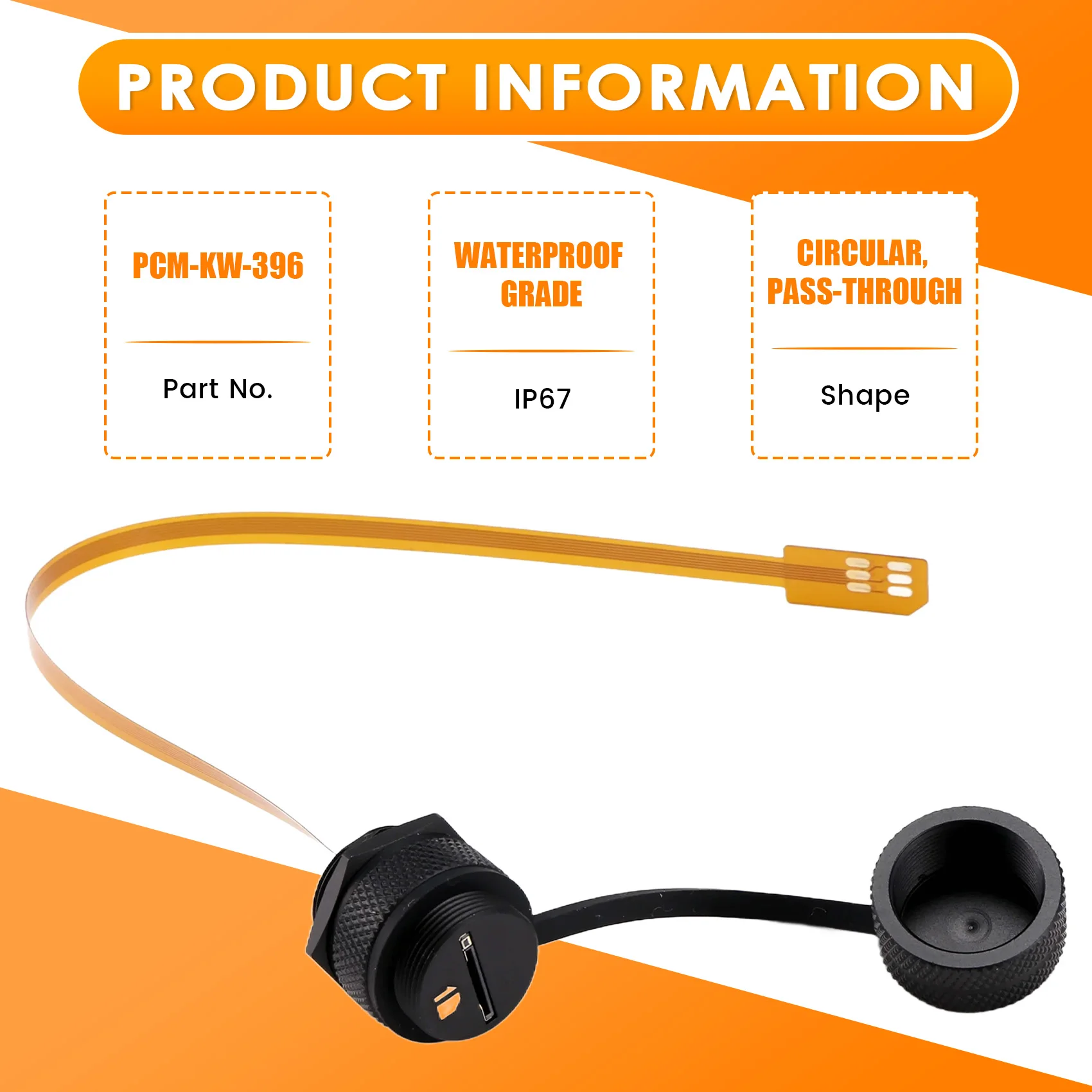 Waterproof Micro-SIM Extension Cable IP67 Micro-Sim Panel Mount Extension Cable for Cabinet Chassis Case Frame Envelope-BtLife