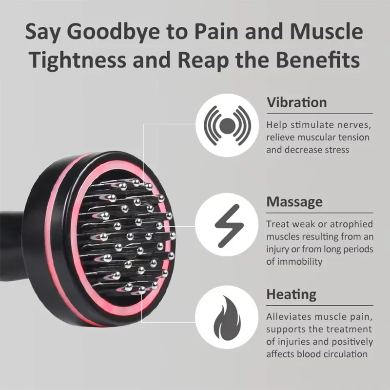 Electric Body Massager Tool Meridian Brush Vibrates Infrared Heating Scrapes Skin Scrapes Back Promotes Blood Circulation