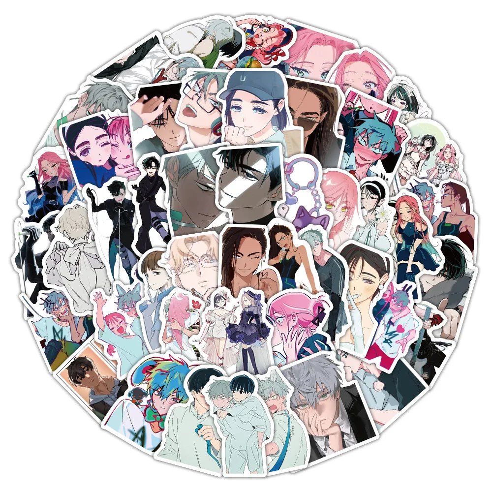 

50PCS Alien Stage Sticker Cartoon Anime Personality Cool Creative Decoration Skateboard Phone Case Stationery Box Decal Toy